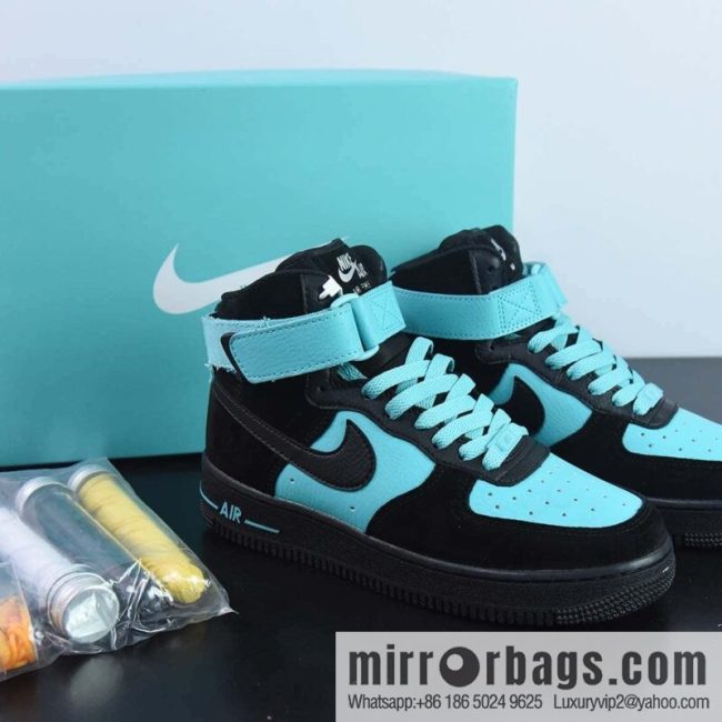 Tiffany & CO x Nike Air Force 1 Mid \"1837\" Tiffany & Co. co-branded mid-top board shoes, item number: DZ1382-202