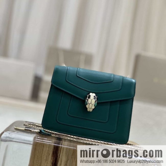 [Bvlgari] Bulgari counter classic top version Serpenti Forever \"single layer\" clamshell small square bag model number: 35107