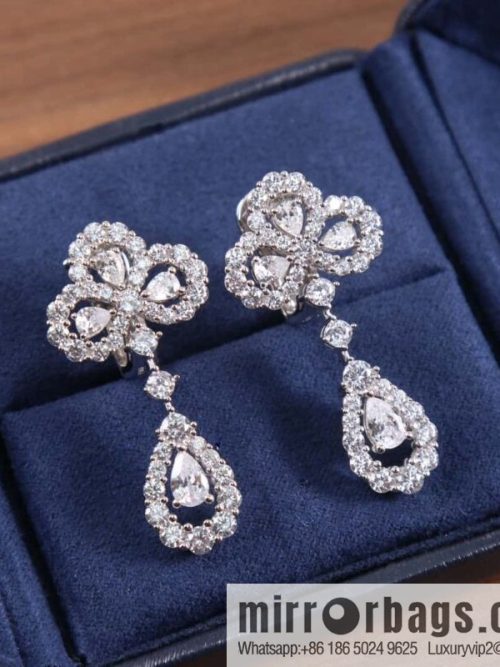 HARRY WINSTON HW Full Diamond Chandelier Stud Earrings