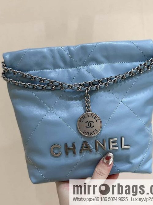 CHANEL 23S spring and summer series mini 22 bags AS3980 light blue