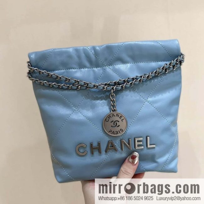 CHANEL 23S spring and summer series mini 22 bags AS3980 light blue