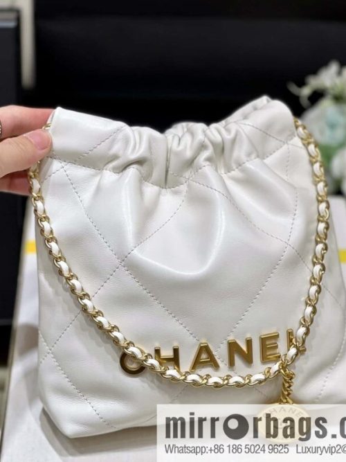 CHANEL 23S spring and summer series mini 22 bags AS3980 white