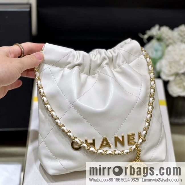 CHANEL 23S spring and summer series mini 22 bags AS3980 white
