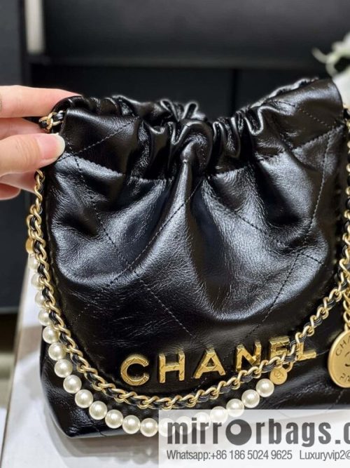 CHANEL 23S spring and summer series mini pearl 22 bags AS3980 black