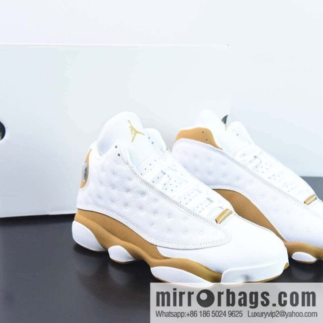 Air Jordan AJ13 Retro Wheat White Brown Sneakers Part Number: 414571-171