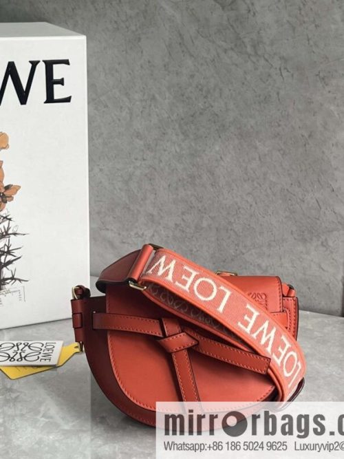 LOEWE letter wide shoulder strap saddle bag MiniGateDual handbag 0672