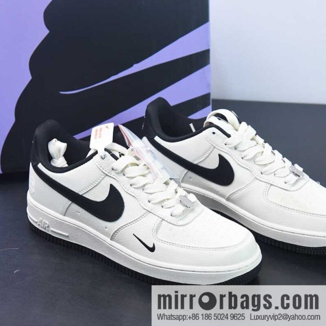 Nike Air Force 1 Low 07 BAPE patchwork beige black low top sneakers BS9055 746