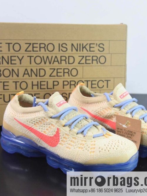 Nike Air Vapormax2023 FK full palm length air unit cushioning running shoes \"sesame yellow blue purple red hook\" item number: DV6840-200