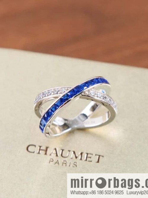 Chaumet Paris CHAUMET Sapphire Cross \"X\" Ring