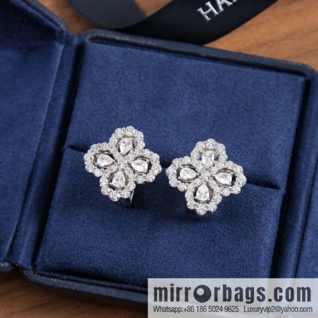 HARRY WINSTON HW Diamond Loop Earrings - Image 3