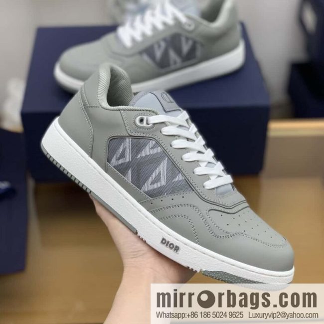 DIOR Dior uses black smooth cow leather (fabric) to carefully make B27 low-top sneakers