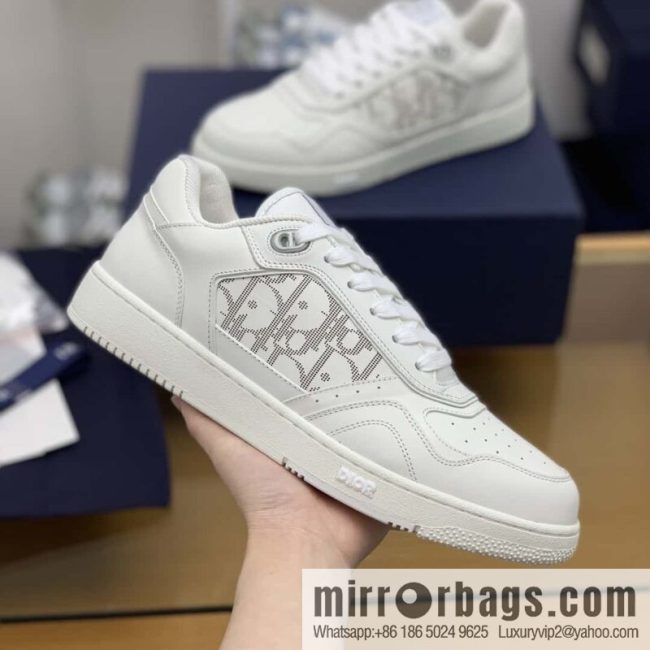 DIOR Dior uses black smooth cow leather (fabric) to carefully make B27 low-top sneakers