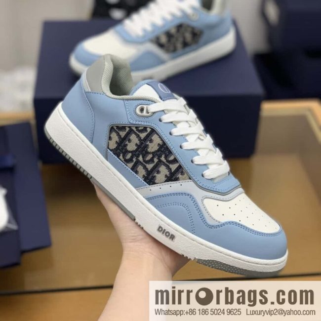 DIOR Dior uses black smooth cow leather (fabric) to carefully make B27 low-top sneakers