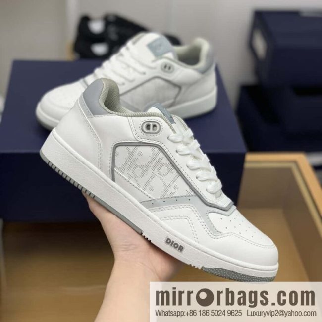 DIOR Dior uses black smooth cow leather (fabric) to carefully make B27 low-top sneakers