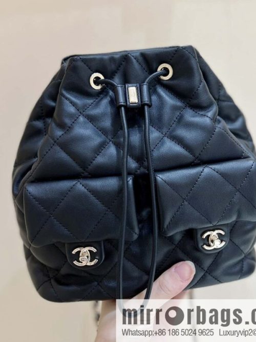 CHANEL 23B autumn and winter trailer series, double pocket double backpack AS4342