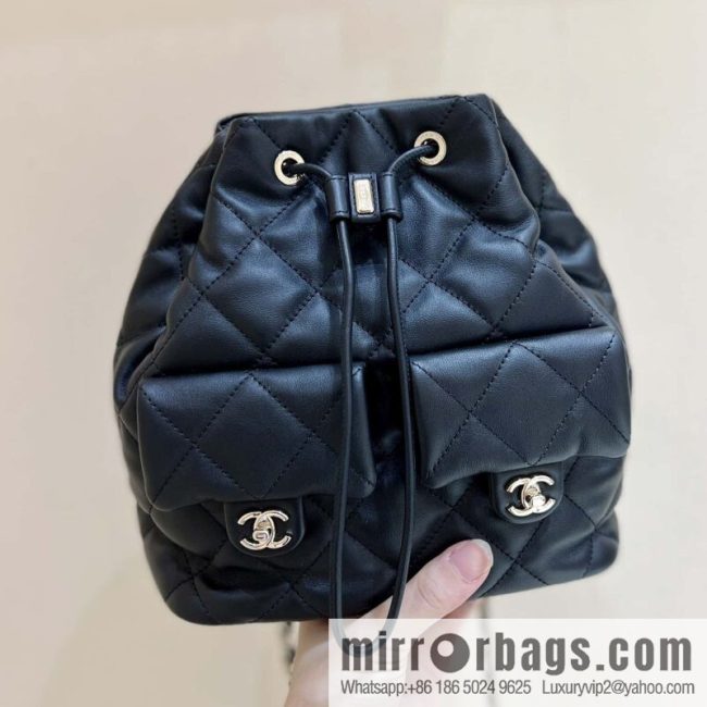 CHANEL 23B autumn and winter trailer series, double pocket double backpack AS4342