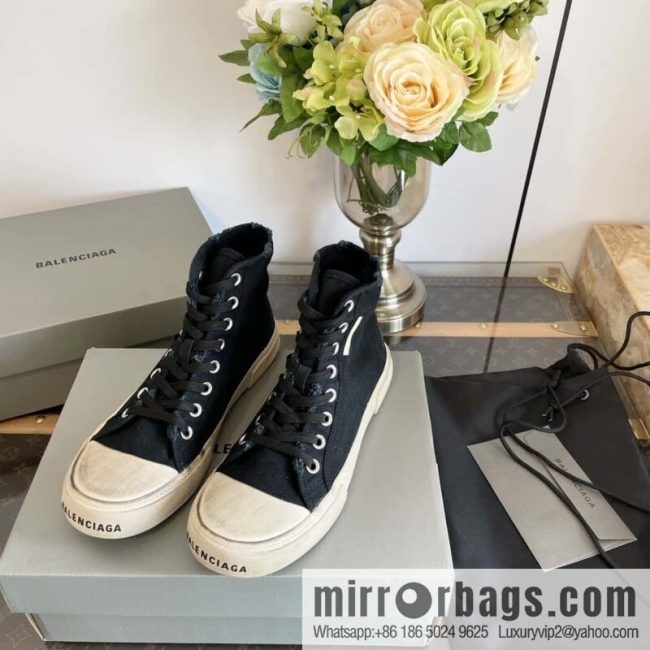 𝐁𝐚𝐥𝐞𝐧𝐜𝐢𝐚𝐠𝐚| spring and summer Vintage old high-top espadrilles