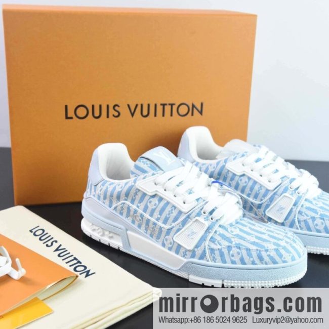 LV Louis Vuitton Louis Vuitton Trainer Sneaker Low Top Vintage Leisure Sports Culture Versatile Basketball Board Shoes
