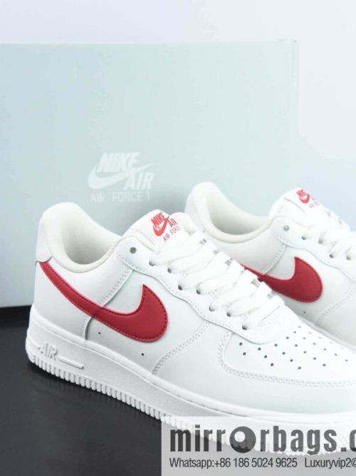 Nk Air Force 1 \'07 Low first year re-engraved, milky white red, campus red, Air Force No. 1 low-top casual board shoes, item number: 315122-126