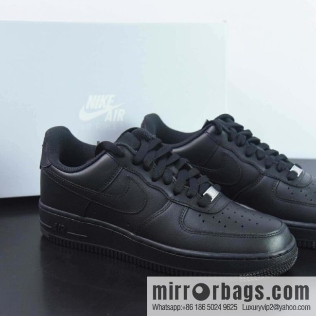 NK Air Force 1 Low \'07 Air Force One Pure Black Low Top Classic Board Shoes, Air Force Pure Black, Item No. CW2288-001