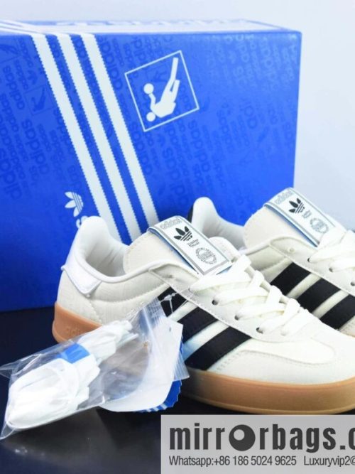 Adidas Gazelle Indoor Trainers Antelope Internal Training Series Low Top Vintage Versatile Leisure Sports German Training Wind Board Shoes \"Milk White Mandarin Duck Black Raw Rubber Bottom\" Item Number: IG3677