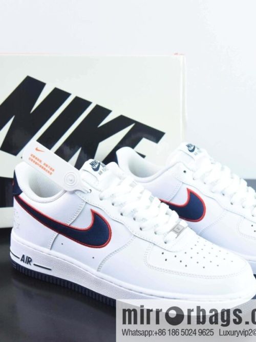 Nike Air Force 1 Low 07 \"Houston Comets\" White Blue Red, Item Number: FJ0710 100