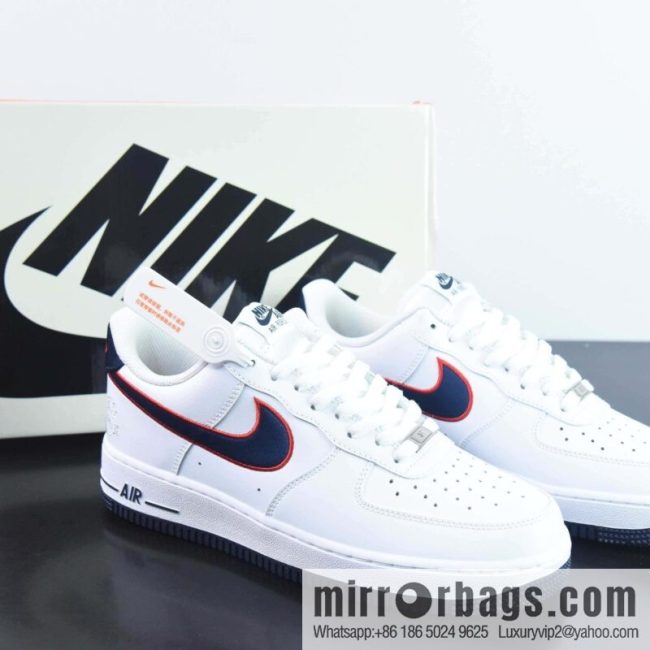 Nike Air Force 1 Low 07 \"Houston Comets\" White Blue Red, Item Number: FJ0710 100