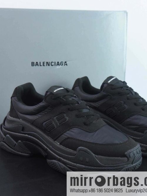 Balenciaga Triple S Mule Low Sneaker \"Black/White\" \"silk black LOGO\" 524039 W1F3 0102