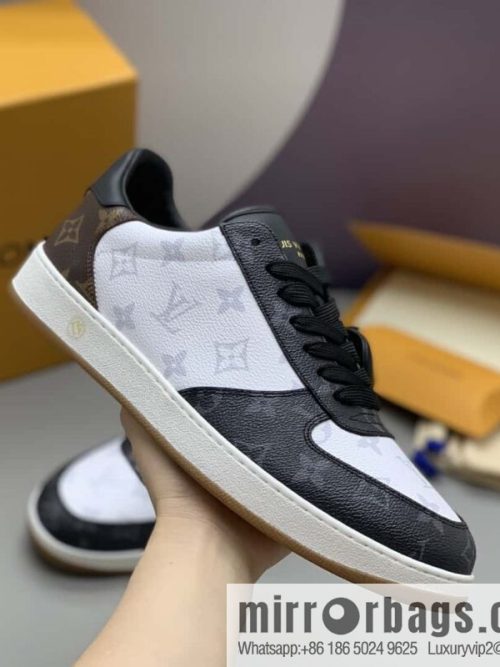 LV leather patchwork men\'s casual shoes