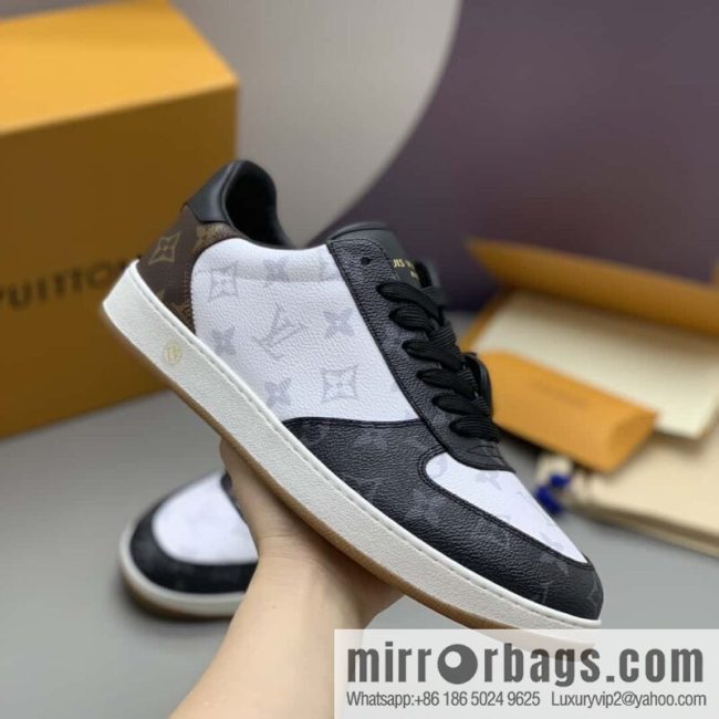 LV leather patchwork men\'s casual shoes