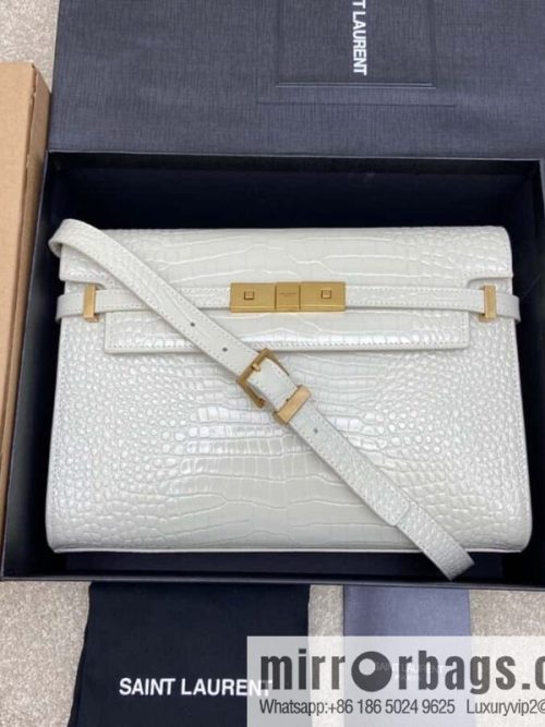 Manhattan latest bag type flip Manhattan baguette bag beige alligator pattern/ancient gold model: 553742