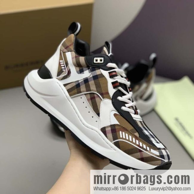 Burberry British style, men\'s low-top casual sneakers