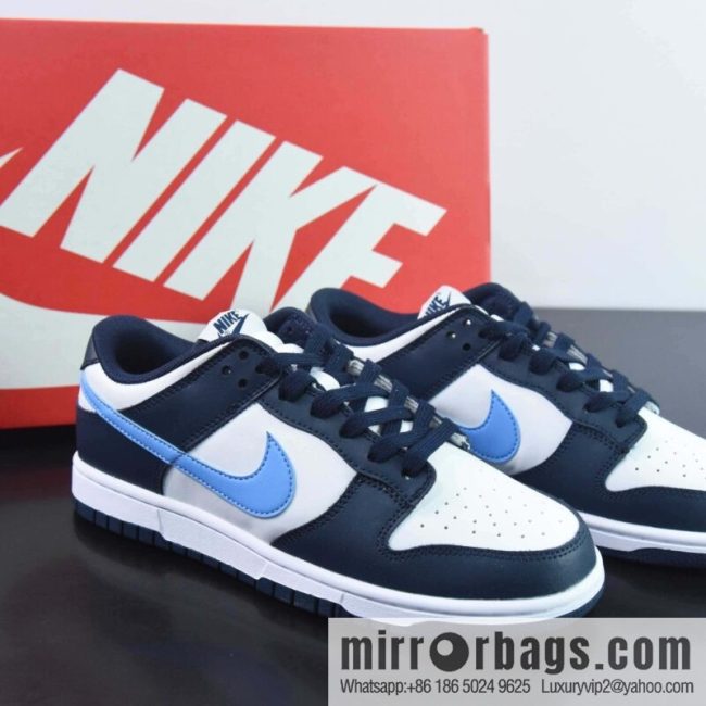 Nike SB Dunk Low \"Habibi\" black and white blue, dunk series Vintage low-top casual sports skateboard shoes. Item number: FN7800-400