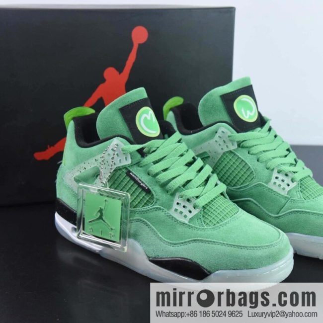 Air Jordan 4 AJ4 Jordan 4th generation basketball shoes/green, Wahlberg