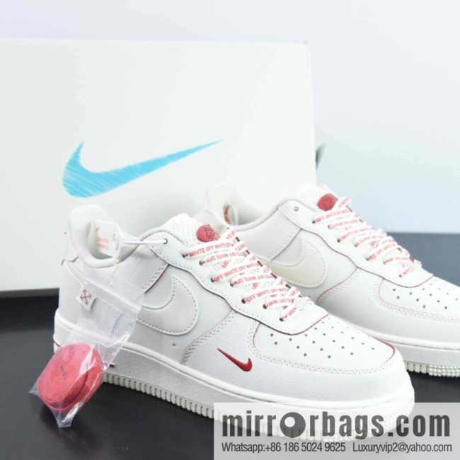 Nike Air Force 1 Low 07 x OFF WHITE Joint White and Red Item Number: PF9055 767