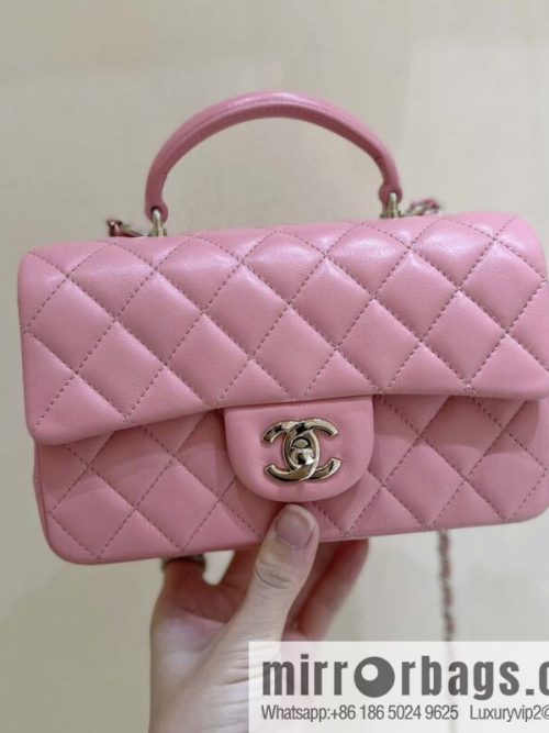 CHANEL classic cf mini handle 20CM AS2431 pink