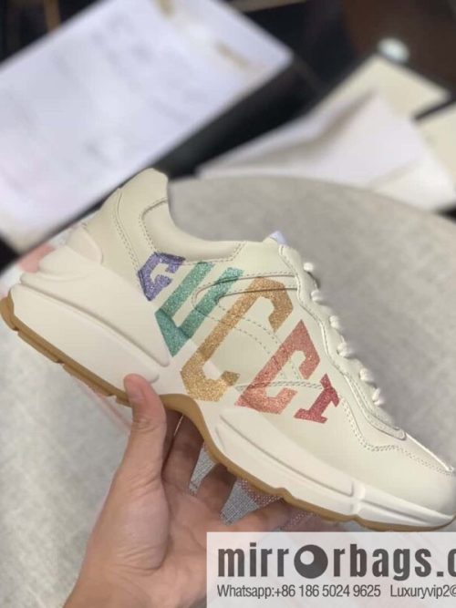 GUCCI Colorful Letter Logo Vintage Unisex Vintage sneakers