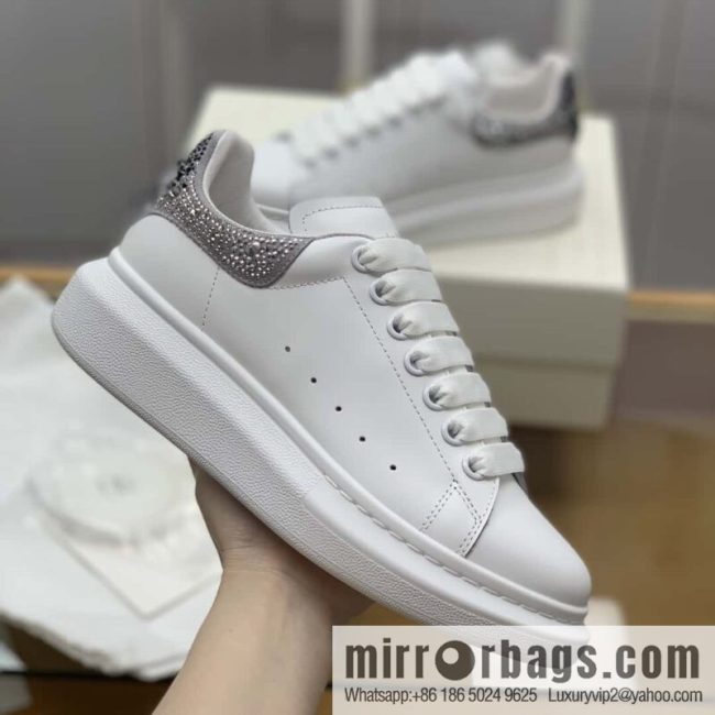 Alexander McQueen Alexander McQueen light gray gradual change drill tail women\'s sneakers