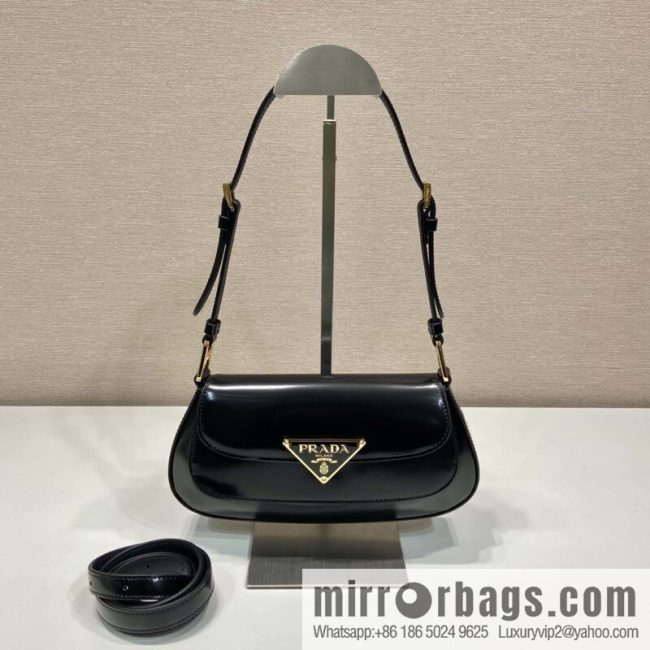 PRADA Prada glossy leather new armpit bag 1BD345