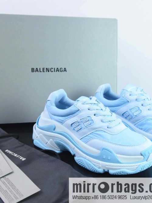 Balenciaga Balenciaga Triple S Platform Daddy Shoes, Blue Item Number: 710156 W3CU2 4045
