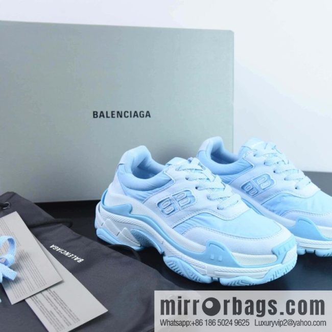 Balenciaga Balenciaga Triple S Platform Daddy Shoes, Blue Item Number: 710156 W3CU2 4045