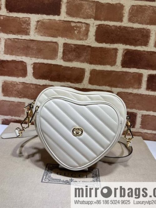 GUCCI Gucci interlocking double G mini heart shoulder backpack 721628
