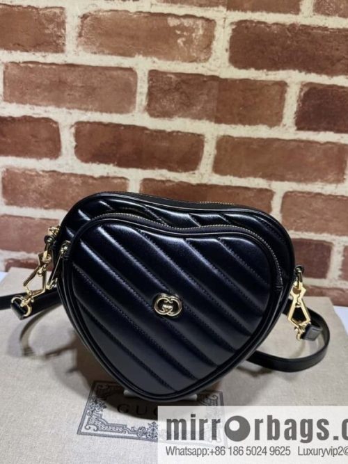 GUCCI Gucci interlocking double G mini heart shoulder backpack 721628