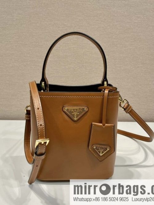 PRTADA Prada calfskin leather (fabric) bucket bag 1BA373