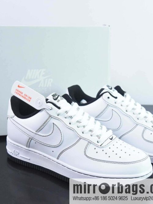 Nike Air Force 1 Low Air Force One low-top versatile recreational sports shoes black stitching item number: CW1575-104