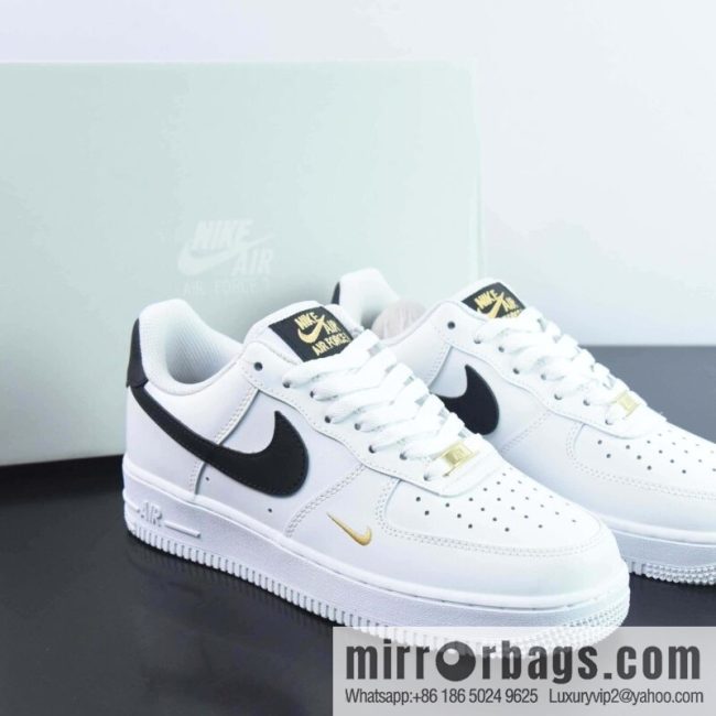 Nike Air Force 1 Low Air Force One Low Help Versatile Leisure Sports Board Shoes Black Small Gold Hook, Item Number: CZ0270-102