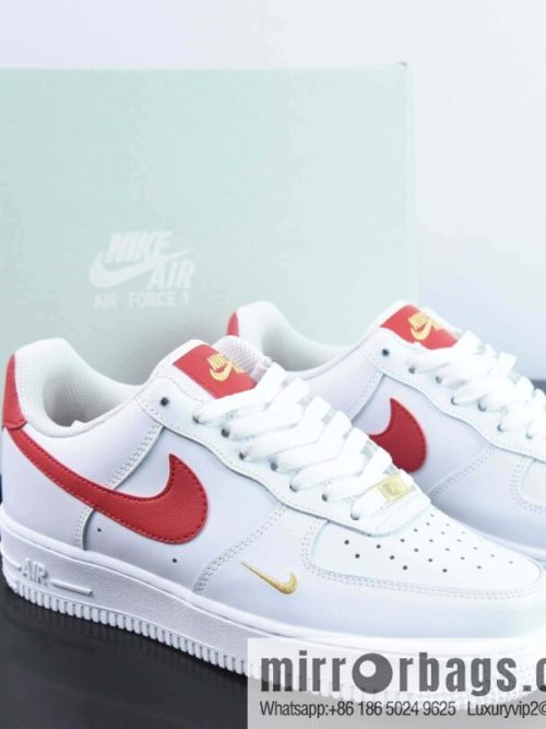 Nike Air Force 1 Low Air Force One low-top versatile leisure sports shoes, white and red small gold hook, item number: CZ0270-104