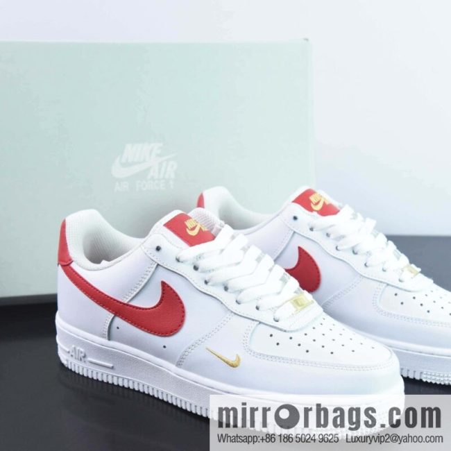Nike Air Force 1 Low Air Force One low-top versatile leisure sports shoes, white and red small gold hook, item number: CZ0270-104