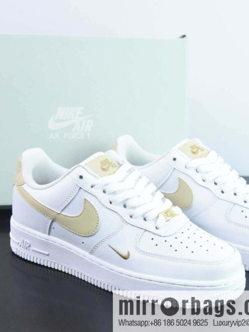 Nike Air Force 1 Low Air Force One Low Help Versatile Leisure Sports Board Shoes Gold Small Gold Hook, Item Number: CZ0270-105