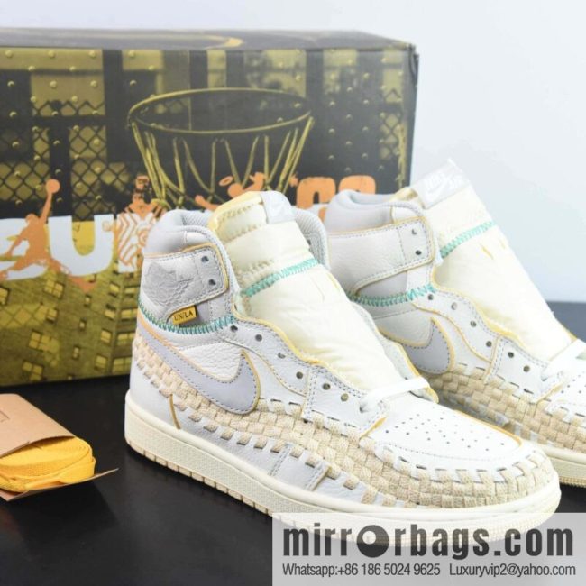 Ai Jordan 1 High OG \"Woven\" AJ1 Joe 1 joint model, woven, high-top basketball shoes, item number FD2565-100